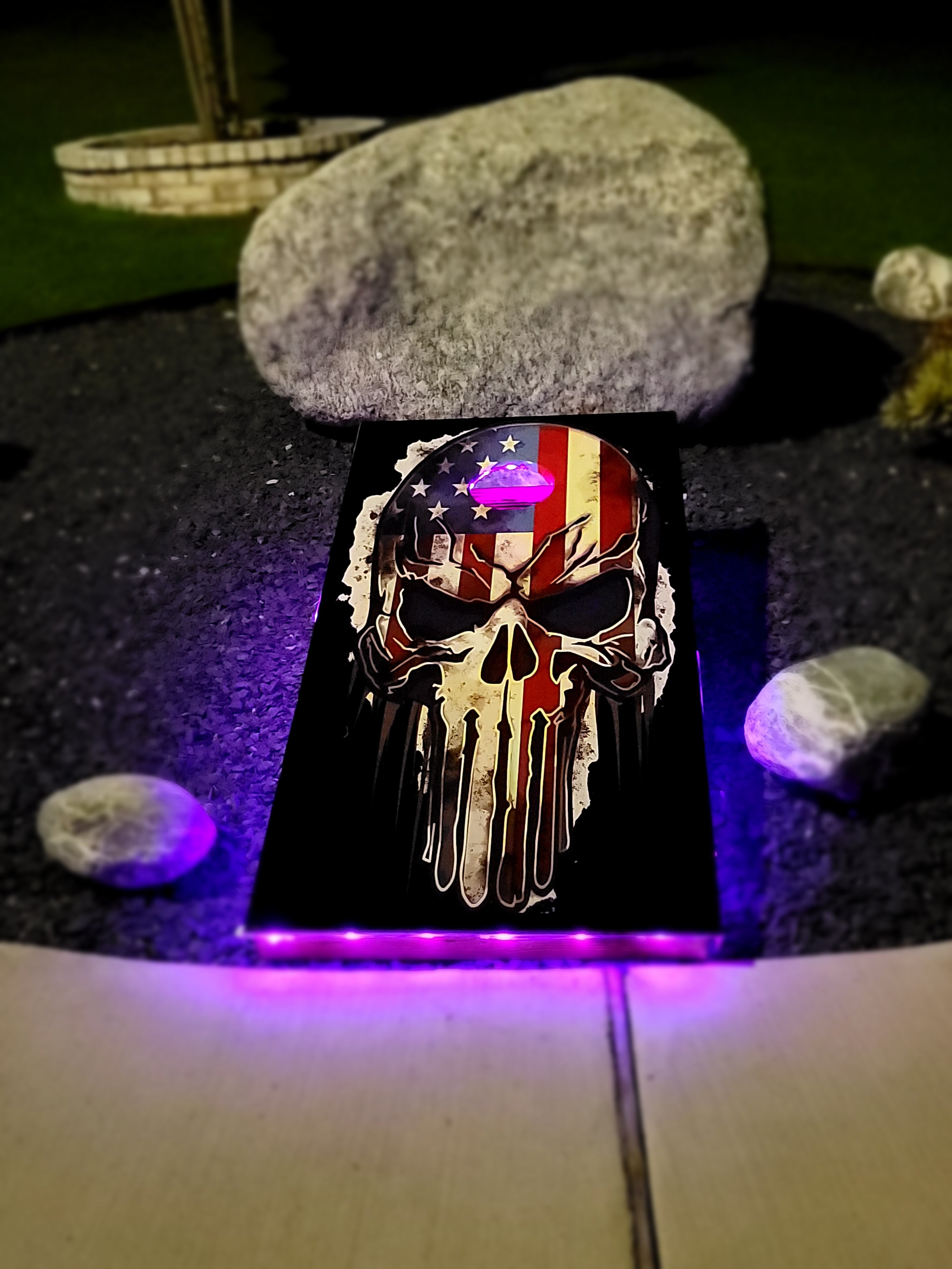 Cornhole Board Wraps(The Punisher USA #1))